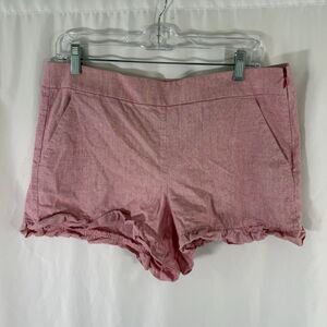 LOFT Shorts Women's 6 Pink Side Zip Chino Pockets 3" Inseam Cotton Blend